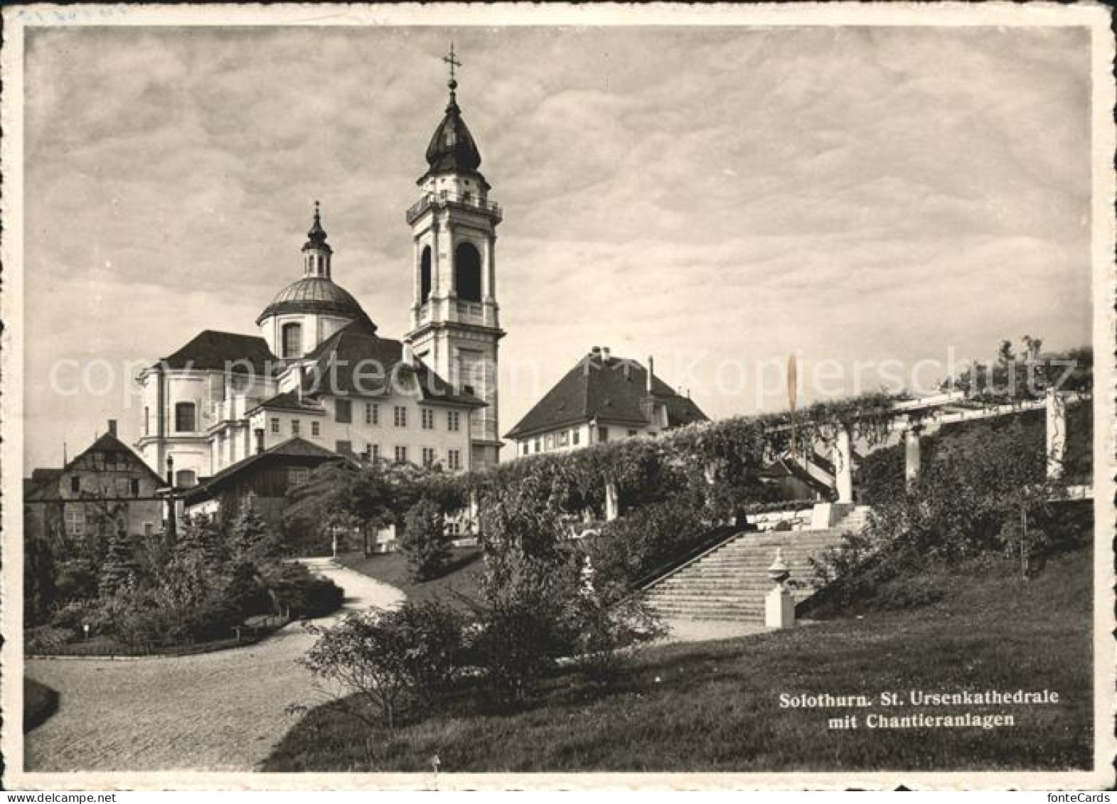 11625640 Solothurn St Ursenkathedrale Mit Chantieranlagen Solothurn - Autres & Non Classés