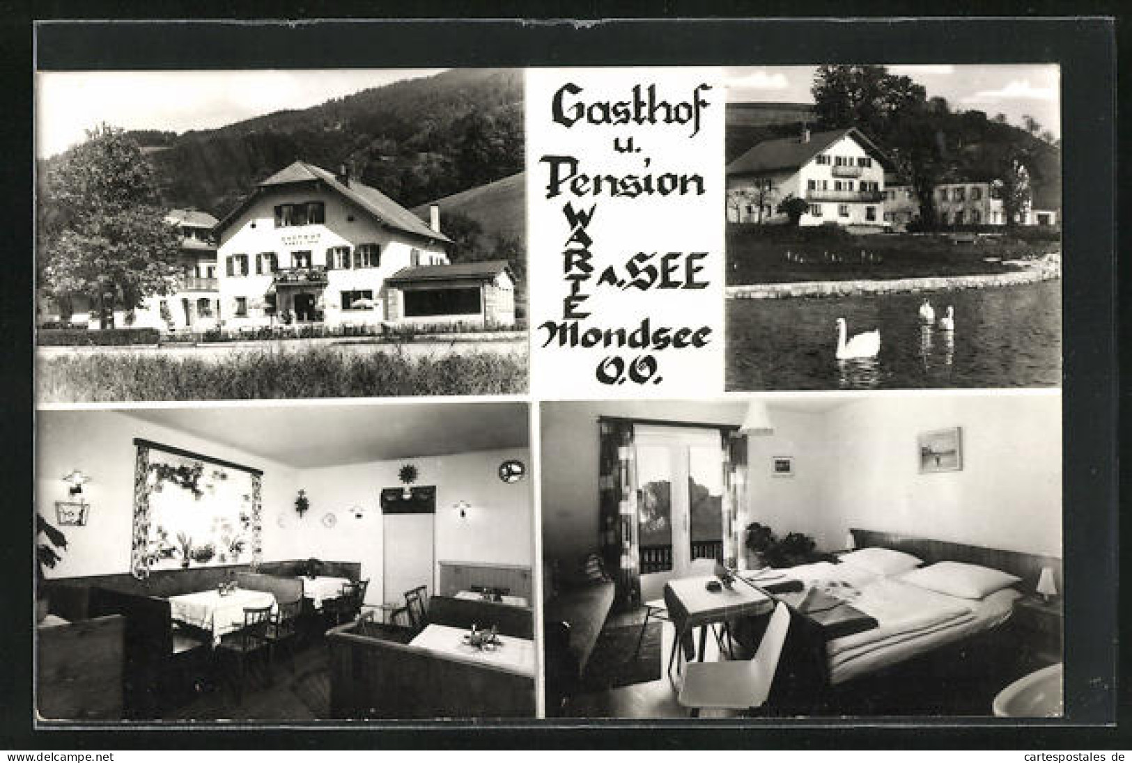 AK Mondsee, Gasthof-Pension Warte Am See, Mehrfachansichten  - Other & Unclassified