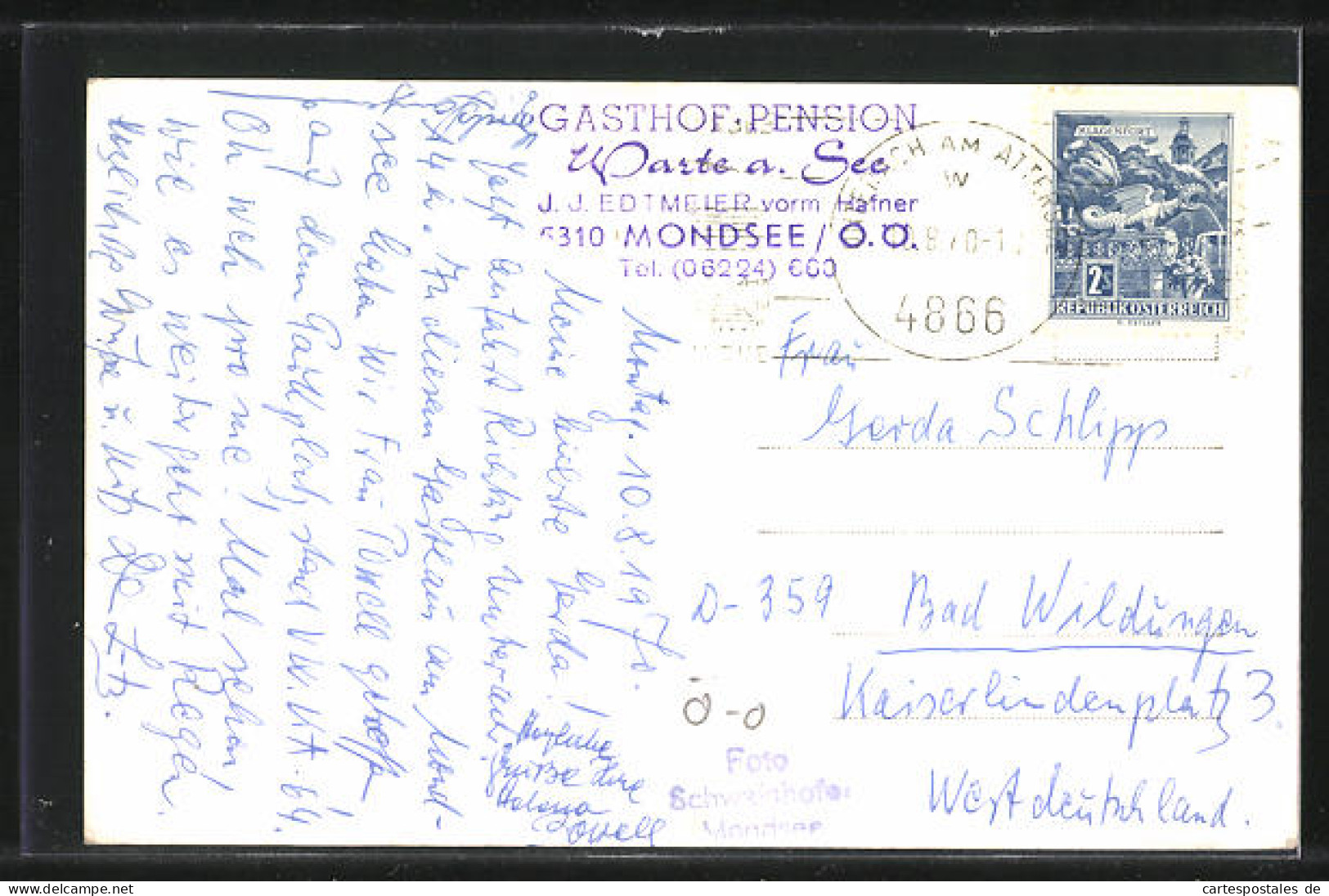 AK Mondsee, Gasthof-Pension Warte Am See, Mehrfachansichten  - Other & Unclassified