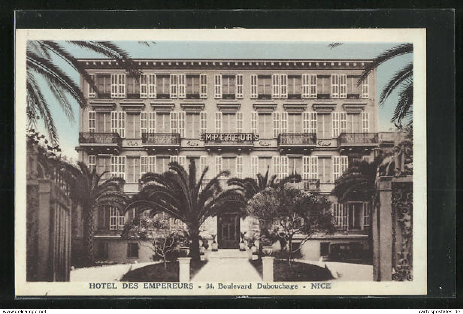 CPA Nice, Boulevard Doubouchage, Hotel Des Empereurs  - Cafés, Hôtels, Restaurants