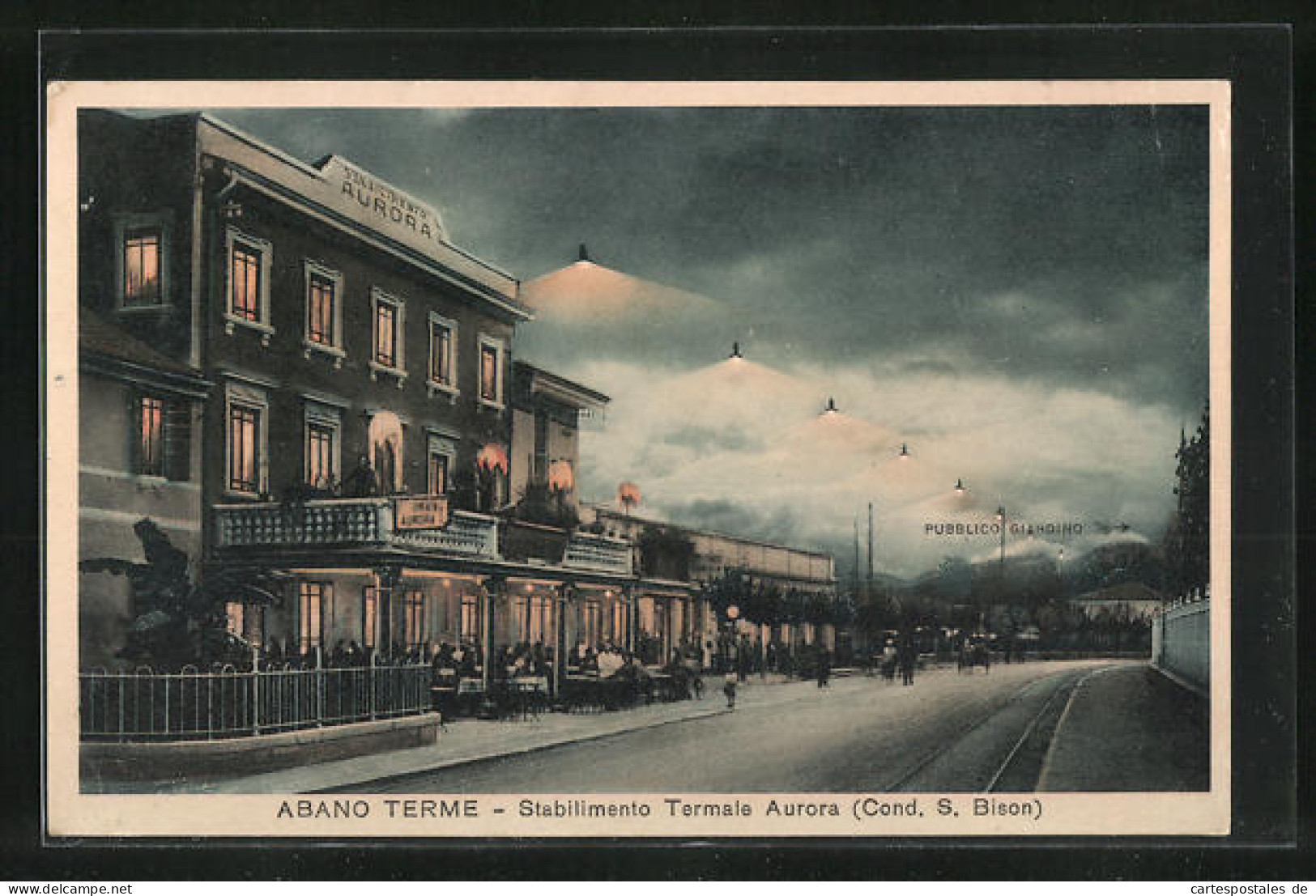 Cartolina Abano Terme, Stabilimento Termale Aurora  - Other & Unclassified