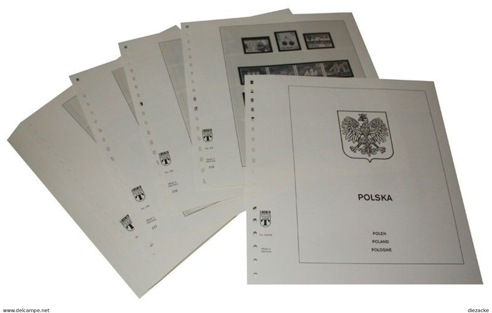 Lindner-T Polen 1990-1995 Vordrucke 218-90 Neuware ( - Afgedrukte Pagina's