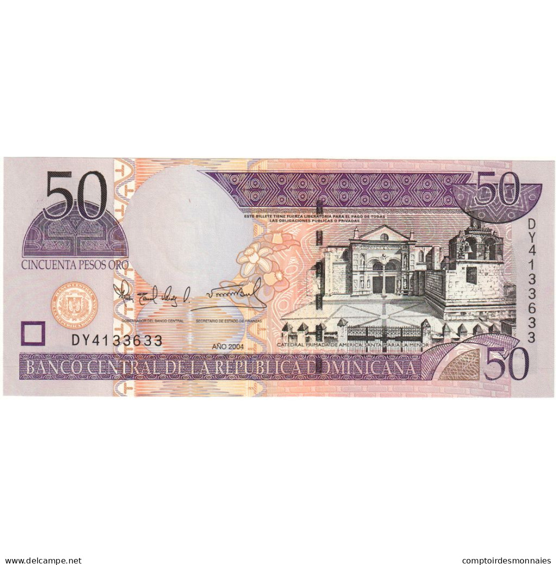 République Dominicaine, 50 Pesos Oro, 2004, KM:170d, NEUF - Dominicana
