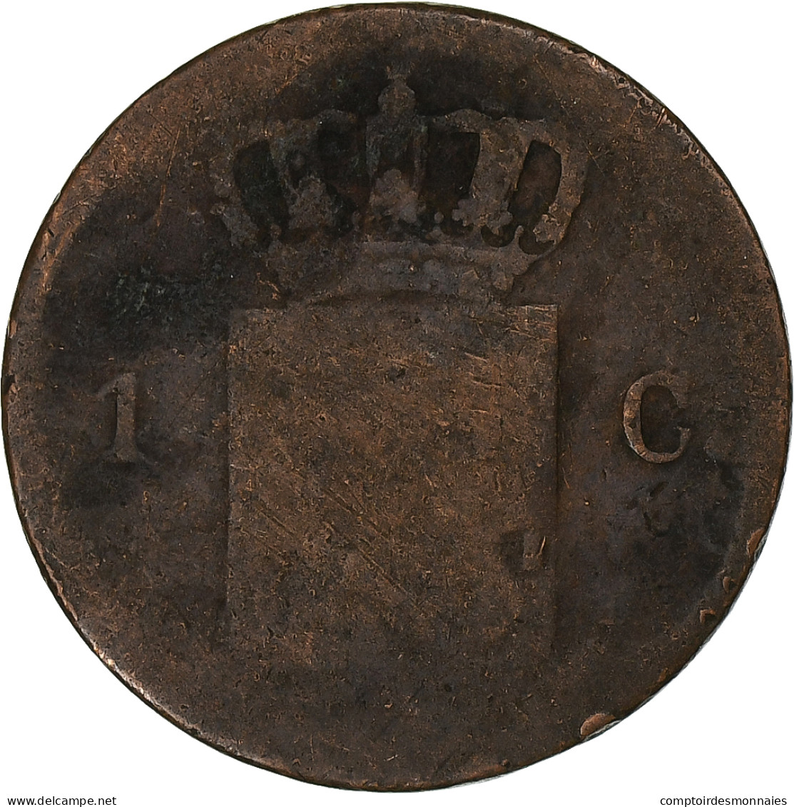 Pays-Bas, William I, Cent, 1827, Cuivre, B+, KM:47 - 1815-1840: Willem I