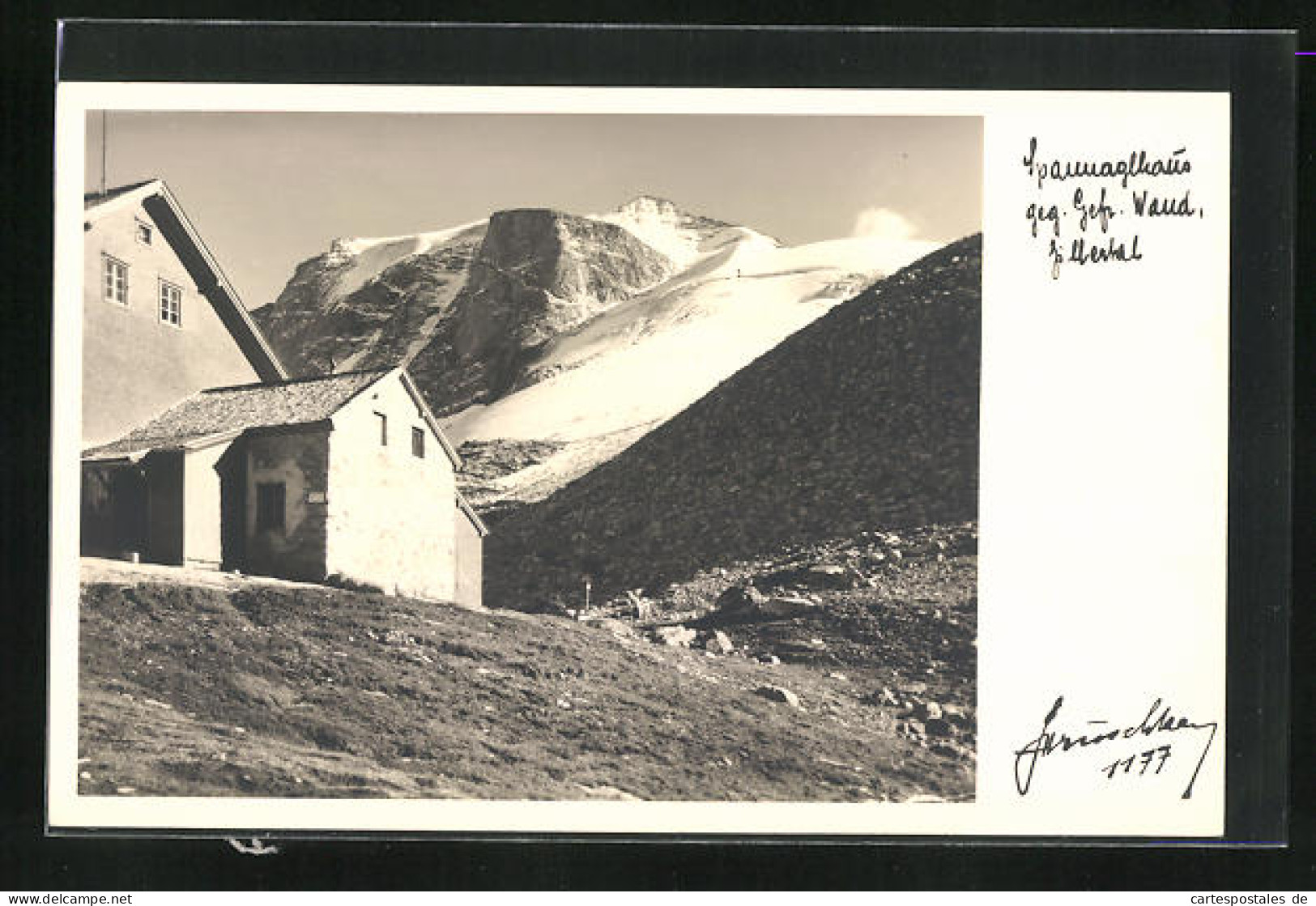 Foto-AK Hans Hruschka Nr. 1177: Spannagelhaus Gen Gefrorene Wand, Zillertal  - Otros & Sin Clasificación