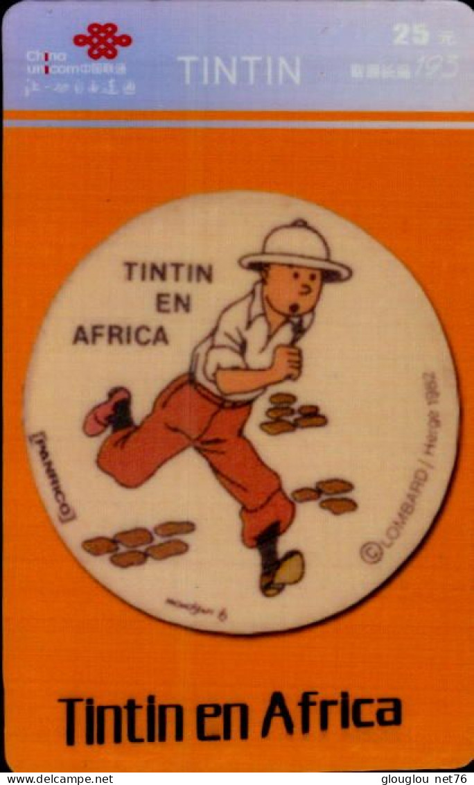 TELECARTE ETRANGERE.....TINTIN EN AFRIQUE - Stripverhalen