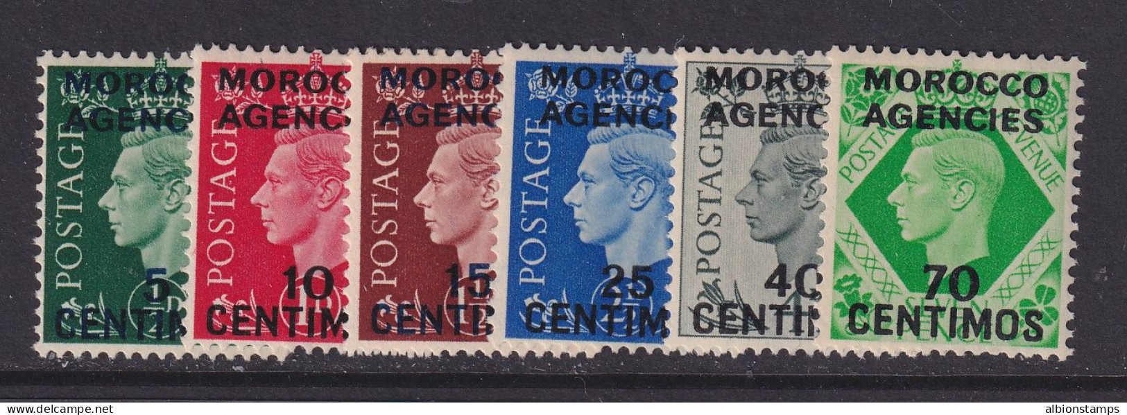 Morocco Agencies, Scott 83-88 (SG 153-158), MHR - Morocco Agencies / Tangier (...-1958)