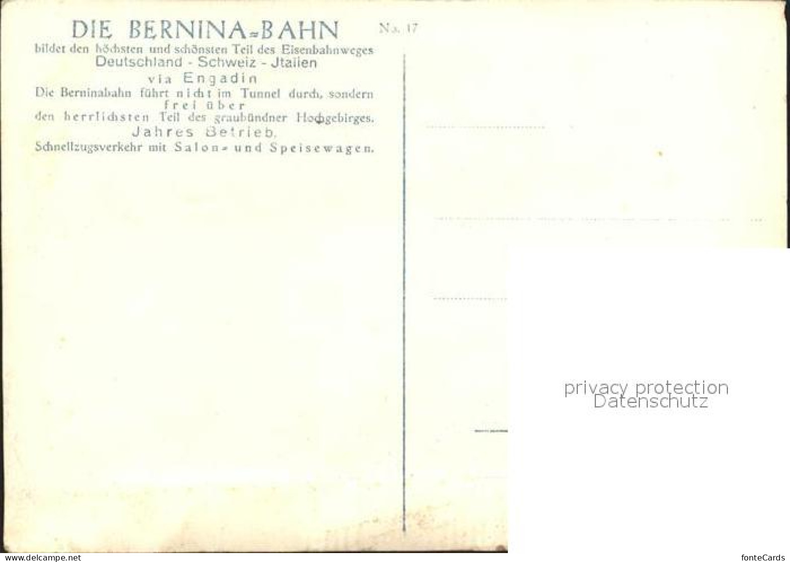 11624335 Berninabahn  Berninabahn - Other & Unclassified