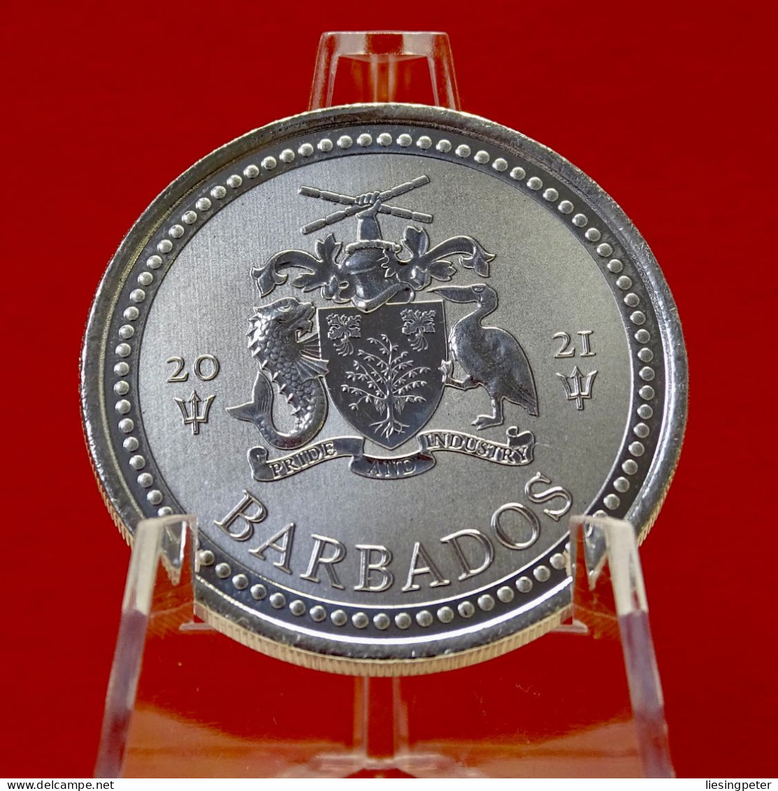 1 Dollar - Barbados 2021 - 999 Silber - PP/ Proof - Unzirkuliert  - RaR - Otros – Oceanía