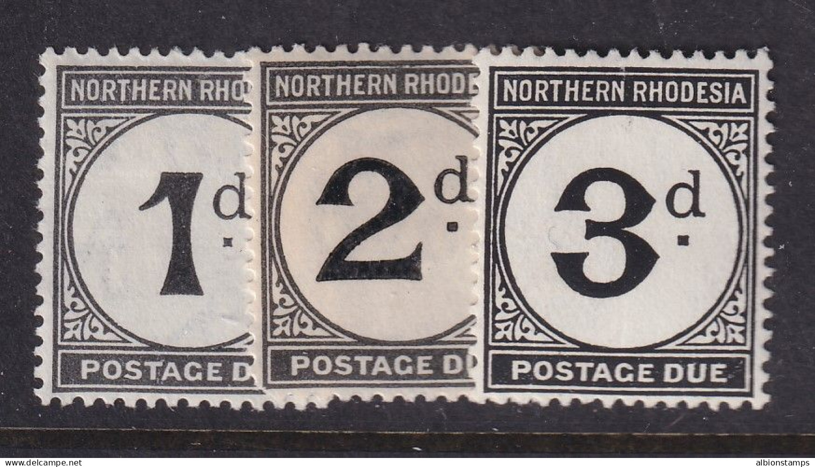 Northern Rhodesia, Scott J1-J3 (SG D1-D3), MLH - Rodesia Del Norte (...-1963)