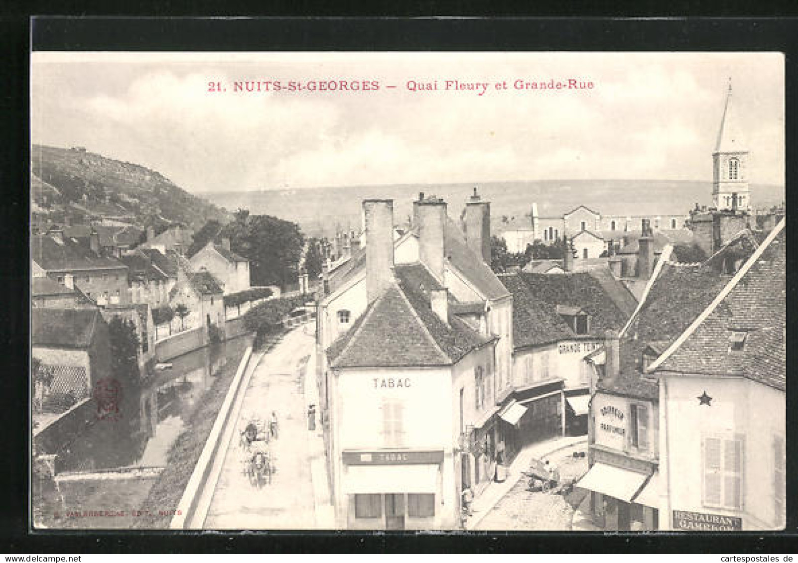 CPA Nuits-St-Georges, Quai Fleury Et Grande-Rue  - Nuits Saint Georges