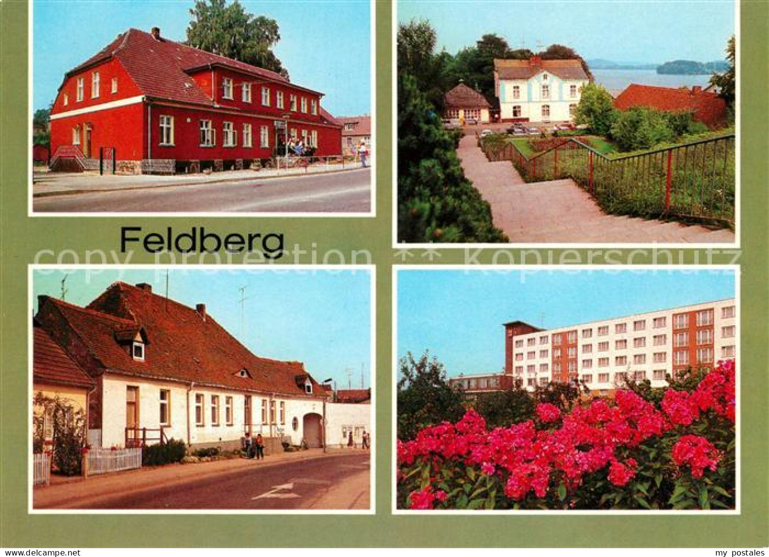 73062245 Feldberg Mecklenburg Rathaus FDGB Erholungsheime Apotheke Blumenbeet Fe - Andere & Zonder Classificatie