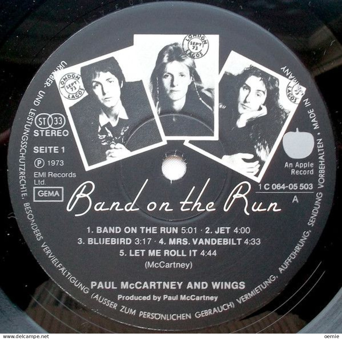 PAUL  McCARTNEY &  WINGS  BAND ON THE RUN   PRESSAGE GERMANY 1976 - Andere - Engelstalig