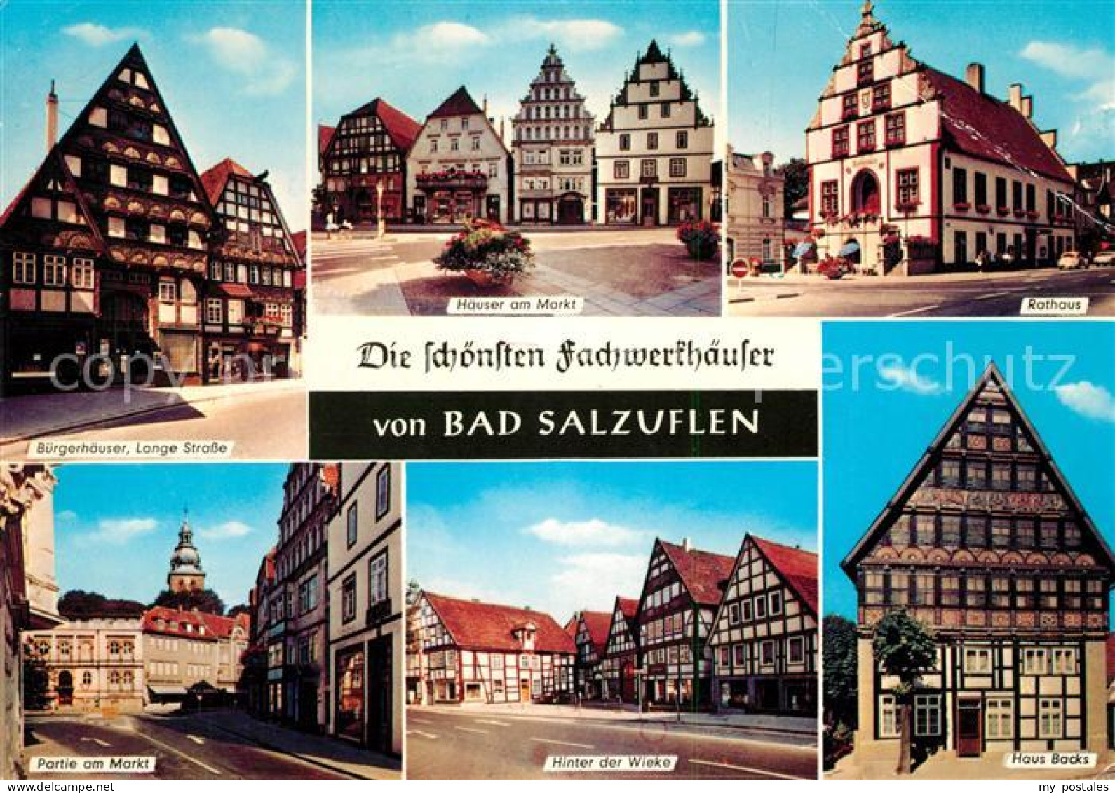 73062224 Bad Salzuflen Buergerhaeuser Langestr Haeuser Am Markt Rathaus Hinter D - Bad Salzuflen