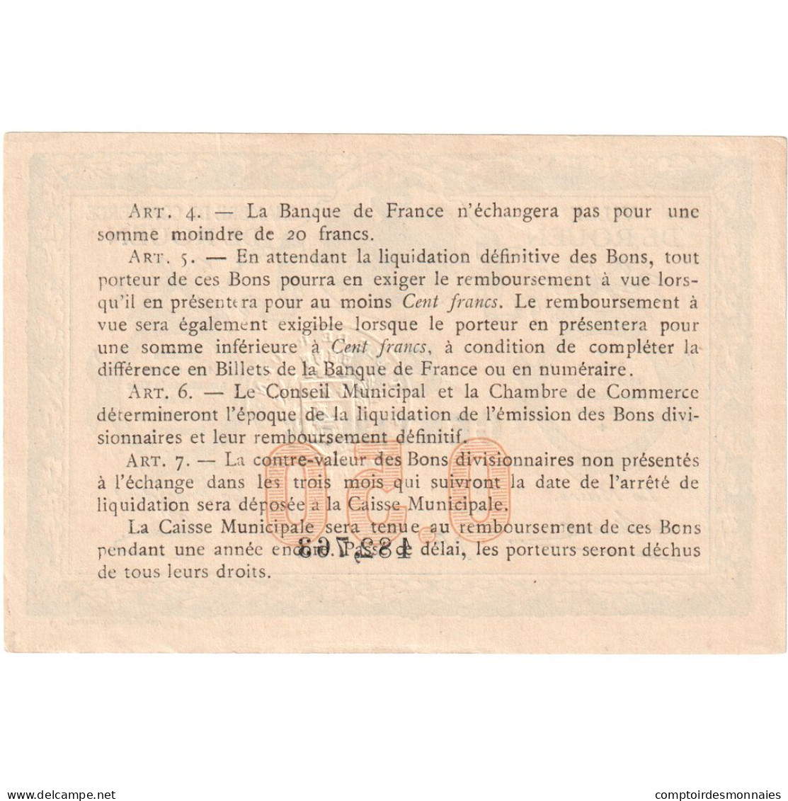 France, Rouen, 50 Centimes, 1916, Chambre De Commerce, SUP, Pirot:110-18 - Camera Di Commercio