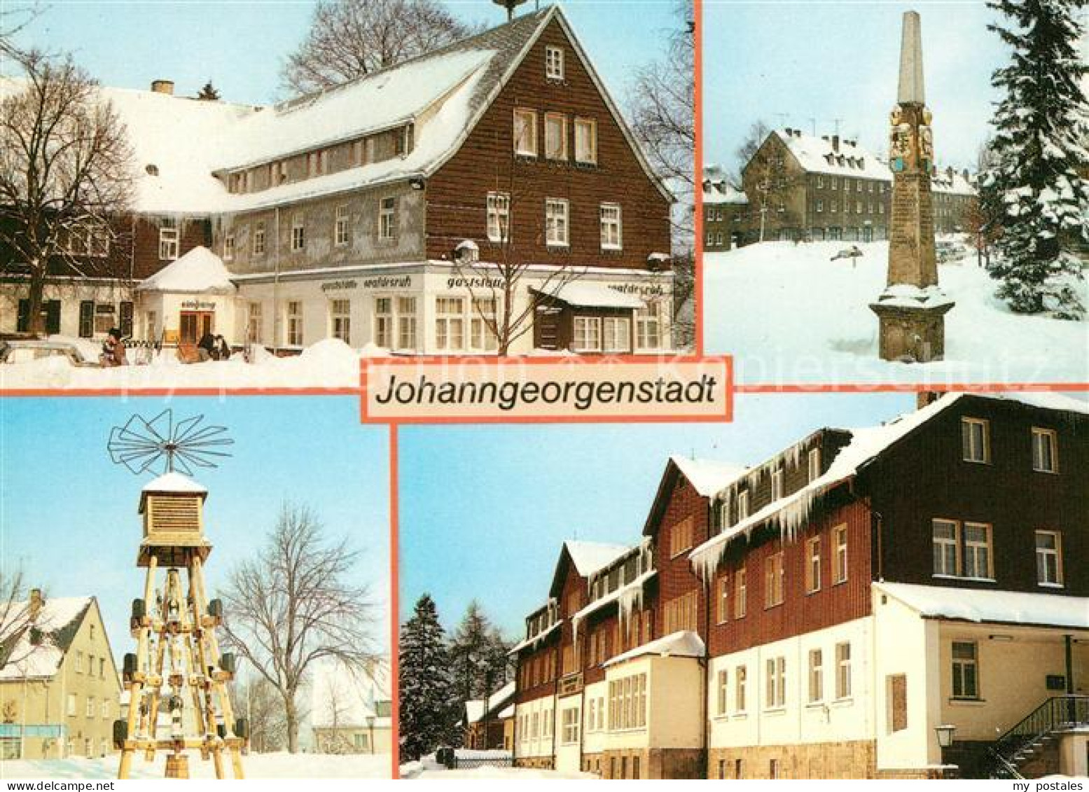 73061835 Johanngeorgenstadt OT Steinbach Gaststaette Postdistanzsaeule Pyramide  - Johanngeorgenstadt