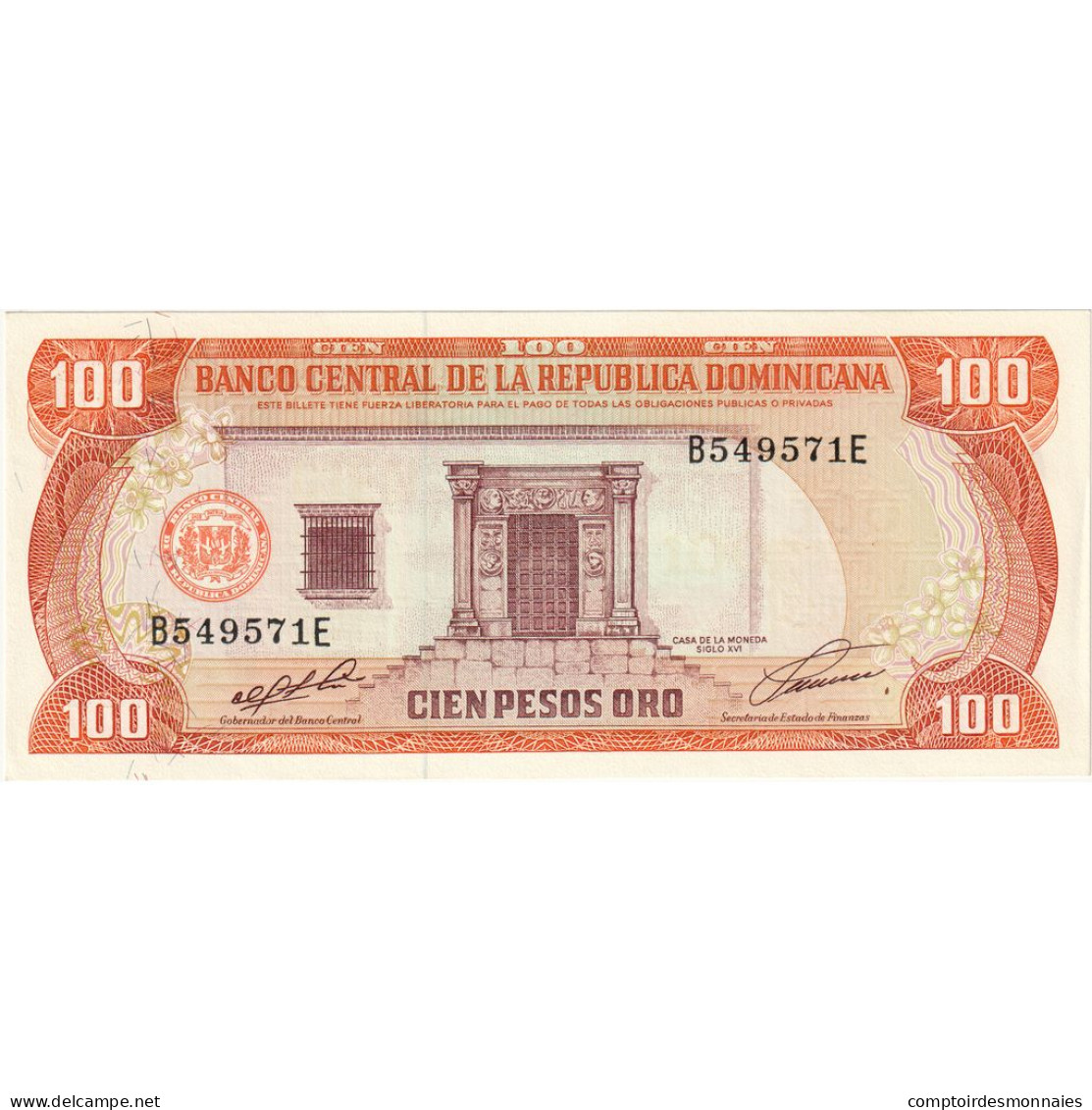 République Dominicaine, 100 Pesos Oro, 1991, KM:156b, NEUF - Dominicaine