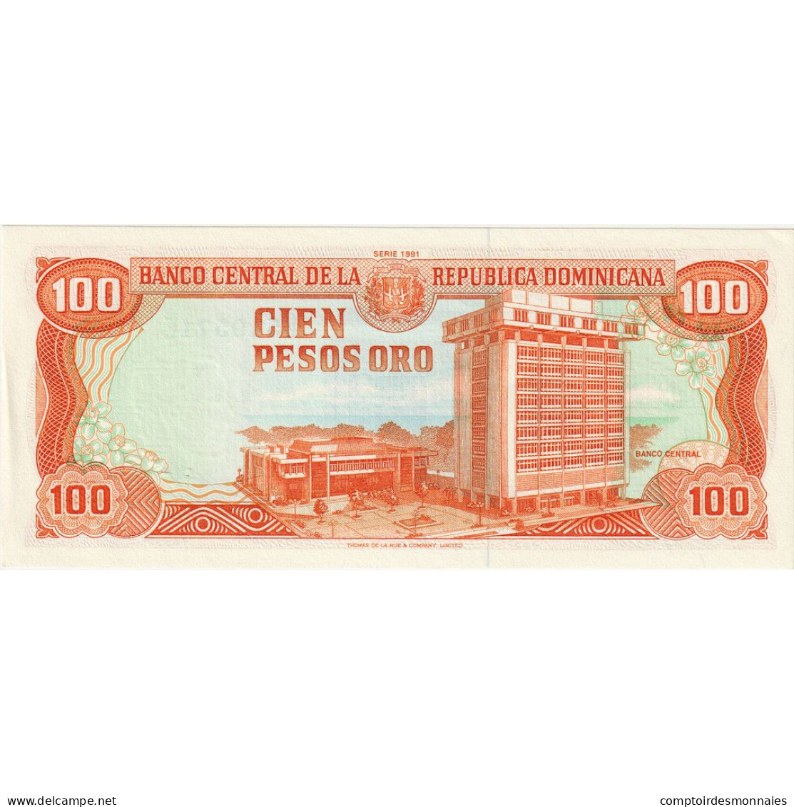 République Dominicaine, 100 Pesos Oro, 1991, KM:156b, NEUF - Dominicana