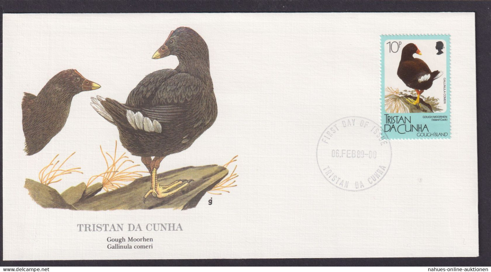 Tristan Da Cunha Atlantischer Ozean Inselguppe Fauna Vögel Gaugh Moorhuhn Brief - Sammlungen (im Alben)