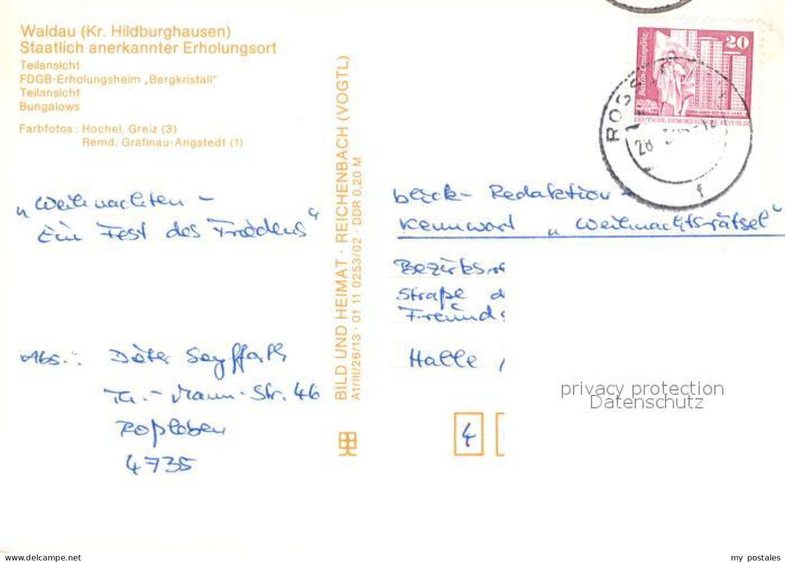 73061769 Waldau Hildburghausen Teilansicht FDGB Erholungsheim Bergkristall Bunga - Hildburghausen
