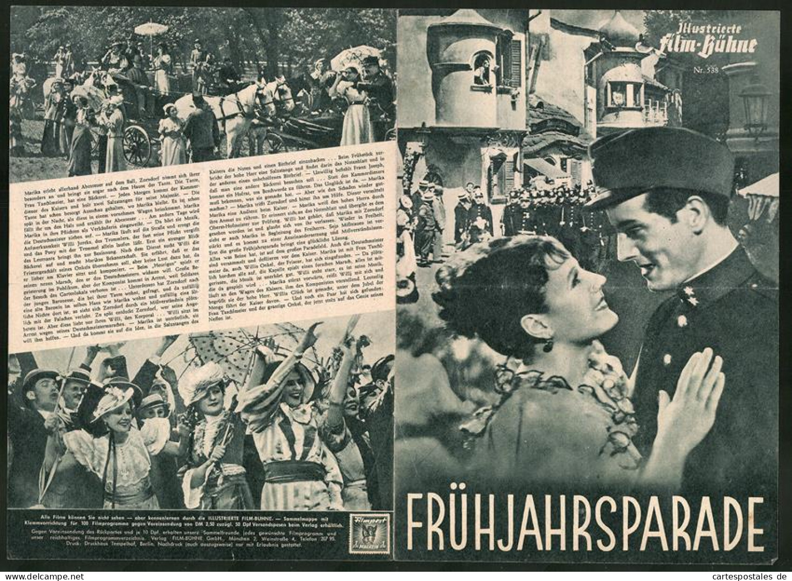 Filmprogramm IFB Nr. 538, Frühjahrsparade, Paul Hörbiger, Franziska Gaal, Theo Lingen, Regie Geza Von Bolvary  - Zeitschriften