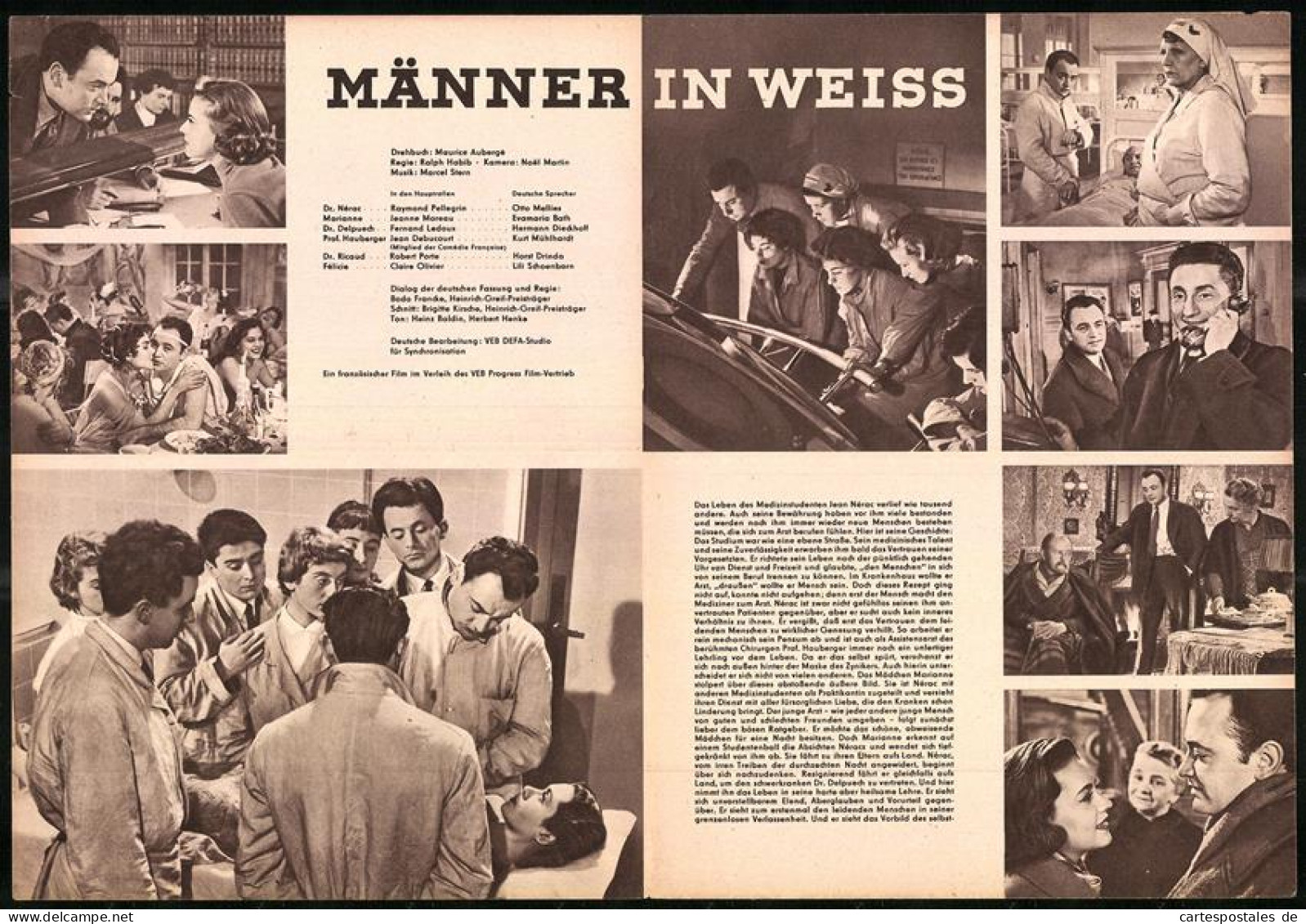 Filmprogramm PFP Nr. 65 /57, Männer In Weiss, Raymond Pellegrin, Jeanne Moreau, Regie Ralph Habib  - Zeitschriften