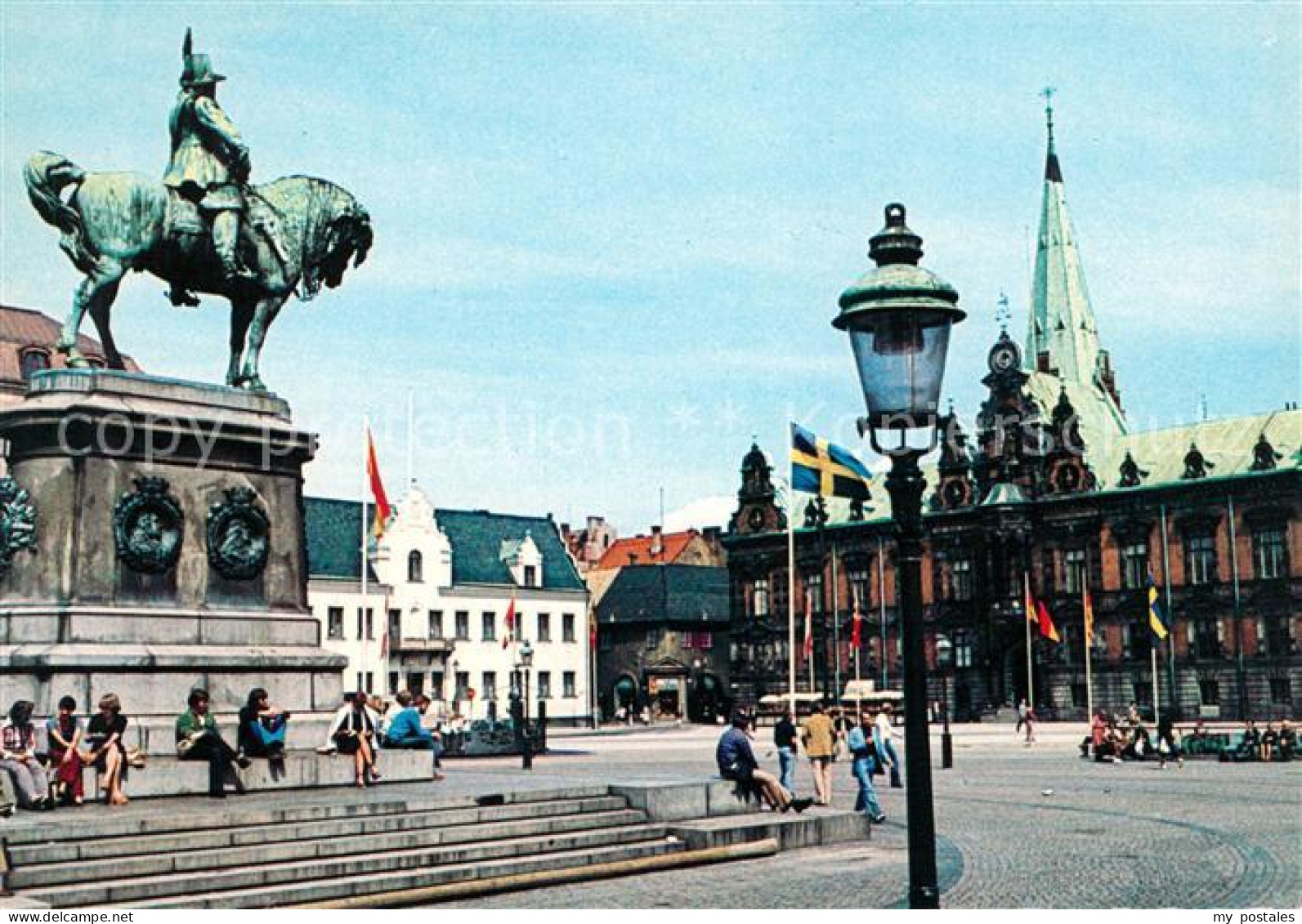 73053020 Malmoe Stortorget Statue Karl Gustav X Malmoe - Sweden