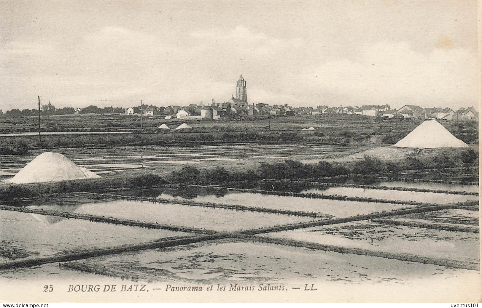 CPA Bourg De Batz-Panorama Et Les Marais Salants-25      L2906 - Batz-sur-Mer (Bourg De B.)