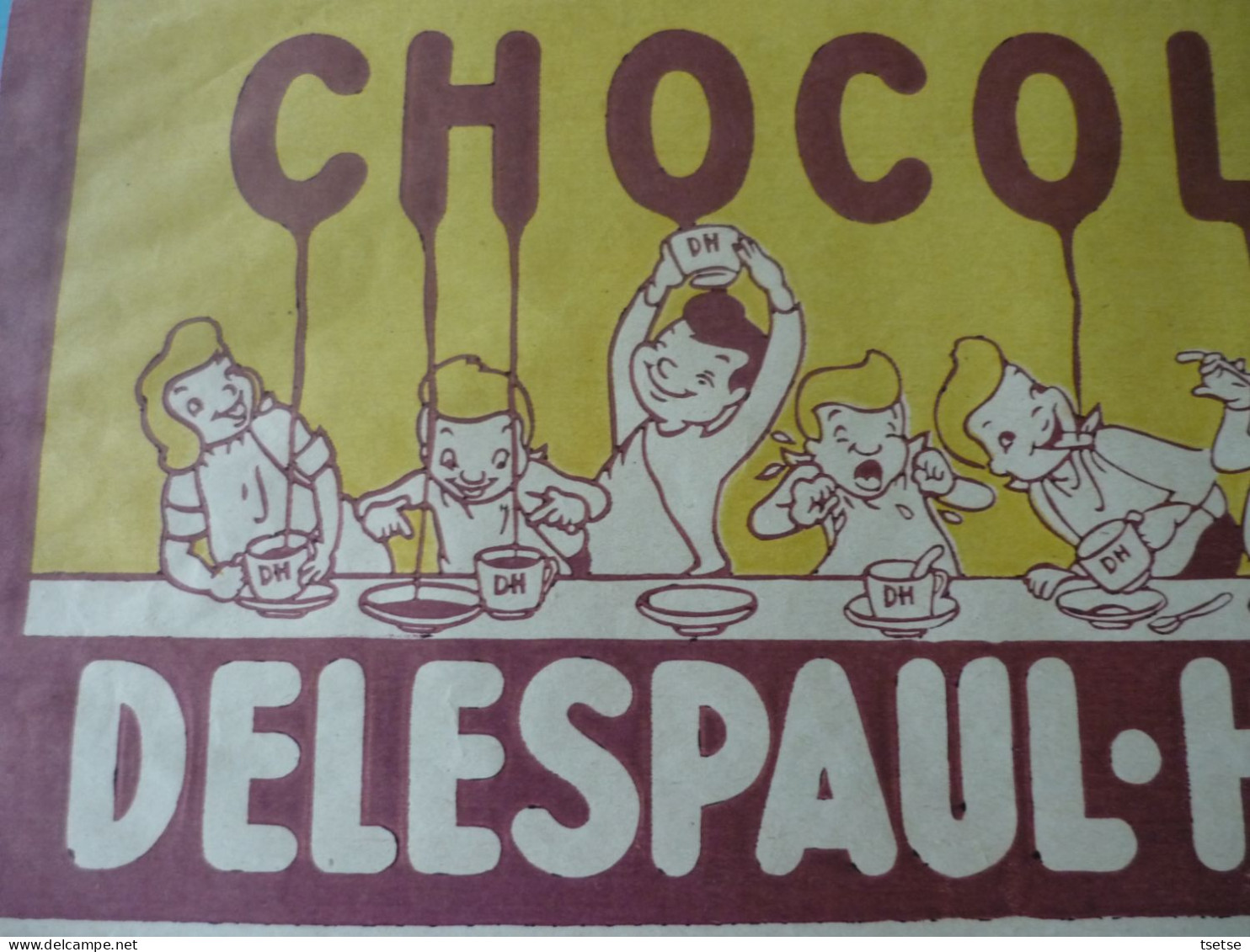 Affichette Originale Pour Le Chocolat Delespaul- Havez - Advertising
