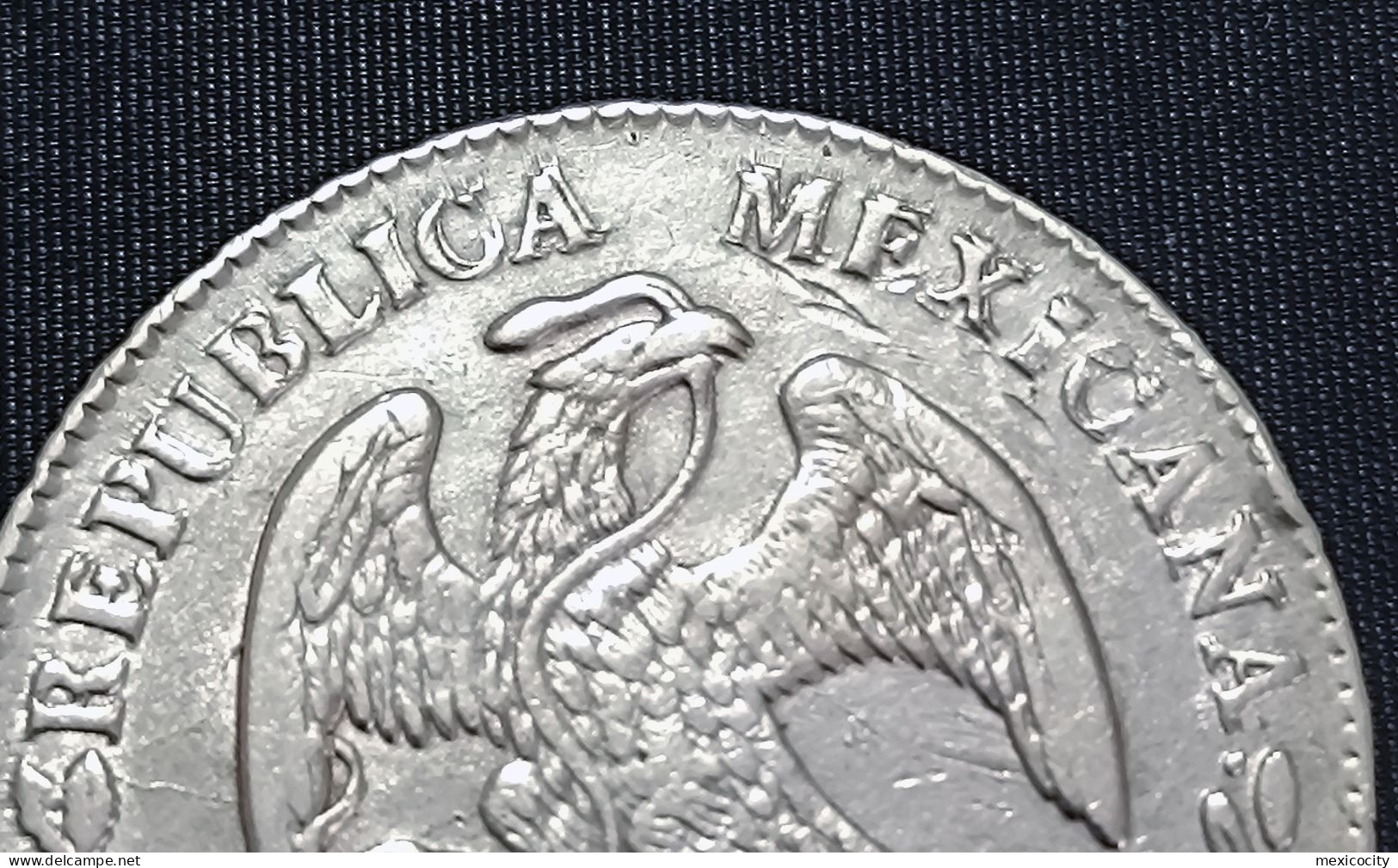 MEXICO 1884 8 REALES Silver Coin, Chihuahua Mint MM - Double Lettering On Back - See Imgs., Nice, Scarce - Mexique