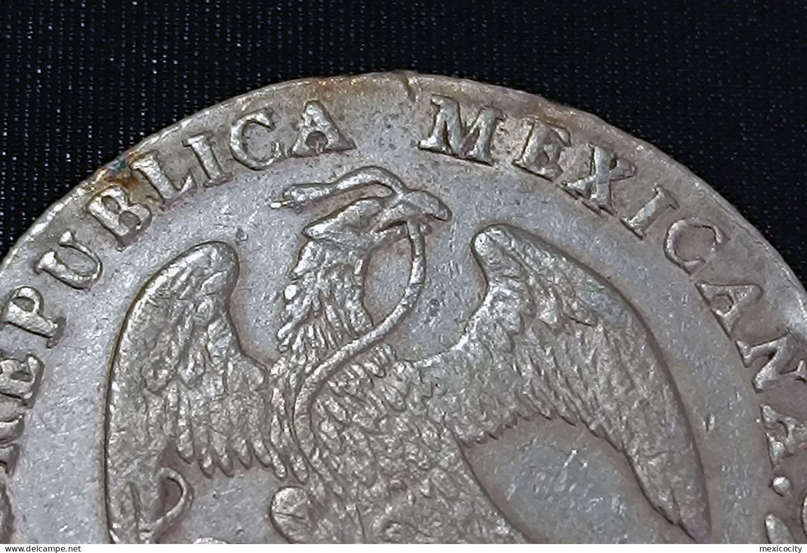 MEXICO 1885 8 REALES Silver Coin, San Luis Pi Mint MH - Double Lettering On Back - See Imgs., Nice, Scarce - México