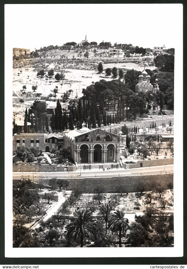 Fotografie Ansicht Jerusalem, Blick Zum Olivenberg Mit Church Of All Nations  - Places