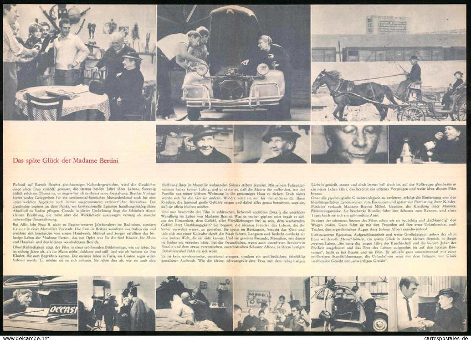 Filmprogramm Film Für Sie Nr. 13 /68, Die Unwürdige Greisin, Berthe Sylvie, Etienne Bierry, Regie: Rene Allio  - Zeitschriften