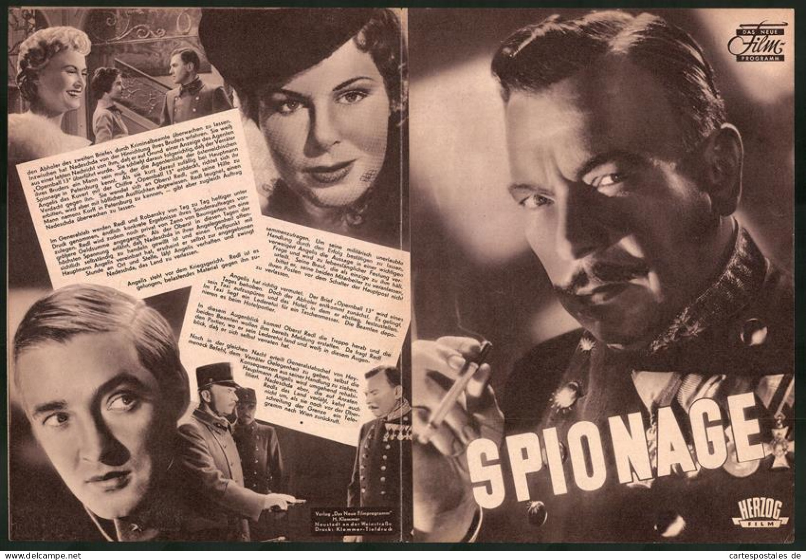 Filmprogramm DNF, Spionage, Rudolf Forster, Hannelore Bollmann, Ewald Balser, Regie: Franz Antel  - Magazines