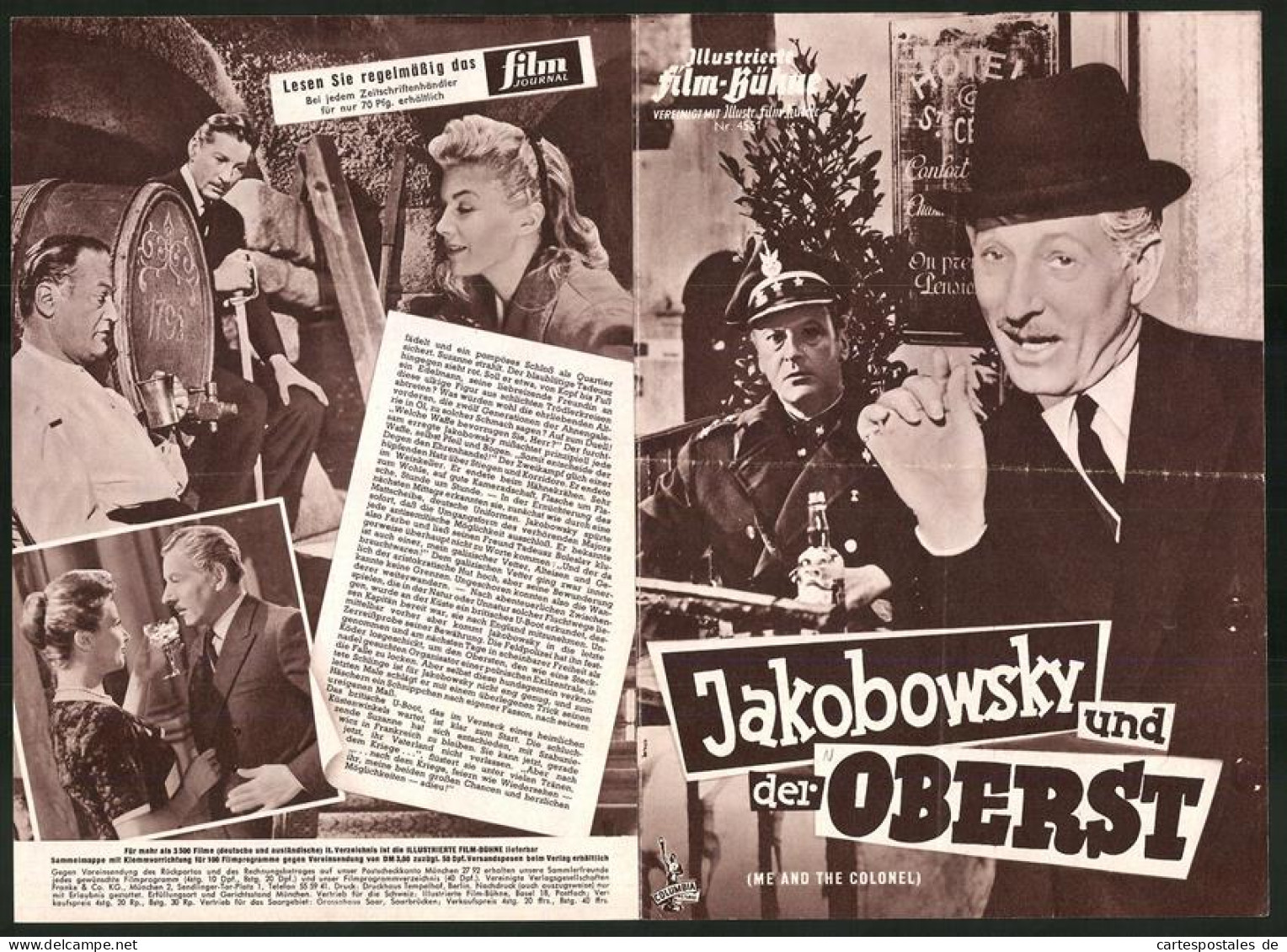 Filmprogramm IFB Nr. 4551, Jakobowsky Und Der Oberst, Danny Kaye, Curd Jürgens, Nicole Maurey, Regie Peter Glenville  - Revistas