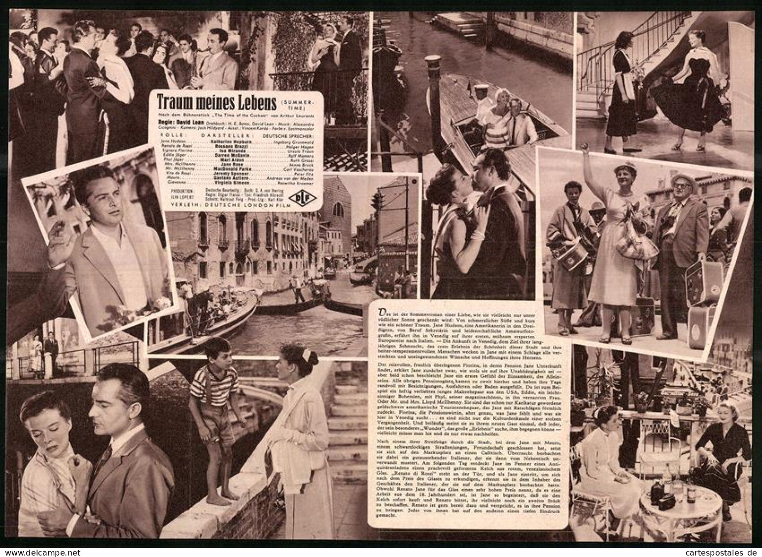 Filmprogramm IFB Nr. 2982, Traum Meines Lebens, Katharine Hepburn, Rossano Brazzi, Regie David Lean  - Magazines