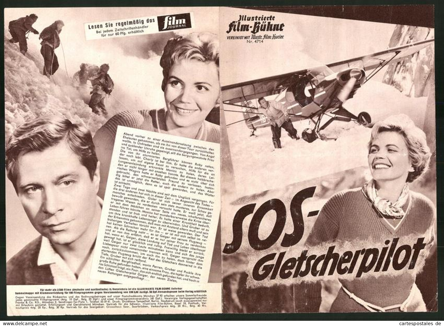 Filmprogramm IFB Nr. 4714, SOS-Gletscherpilot, Annemarie Düringer, Robert Freitag, Regie Victor Vicas  - Magazines