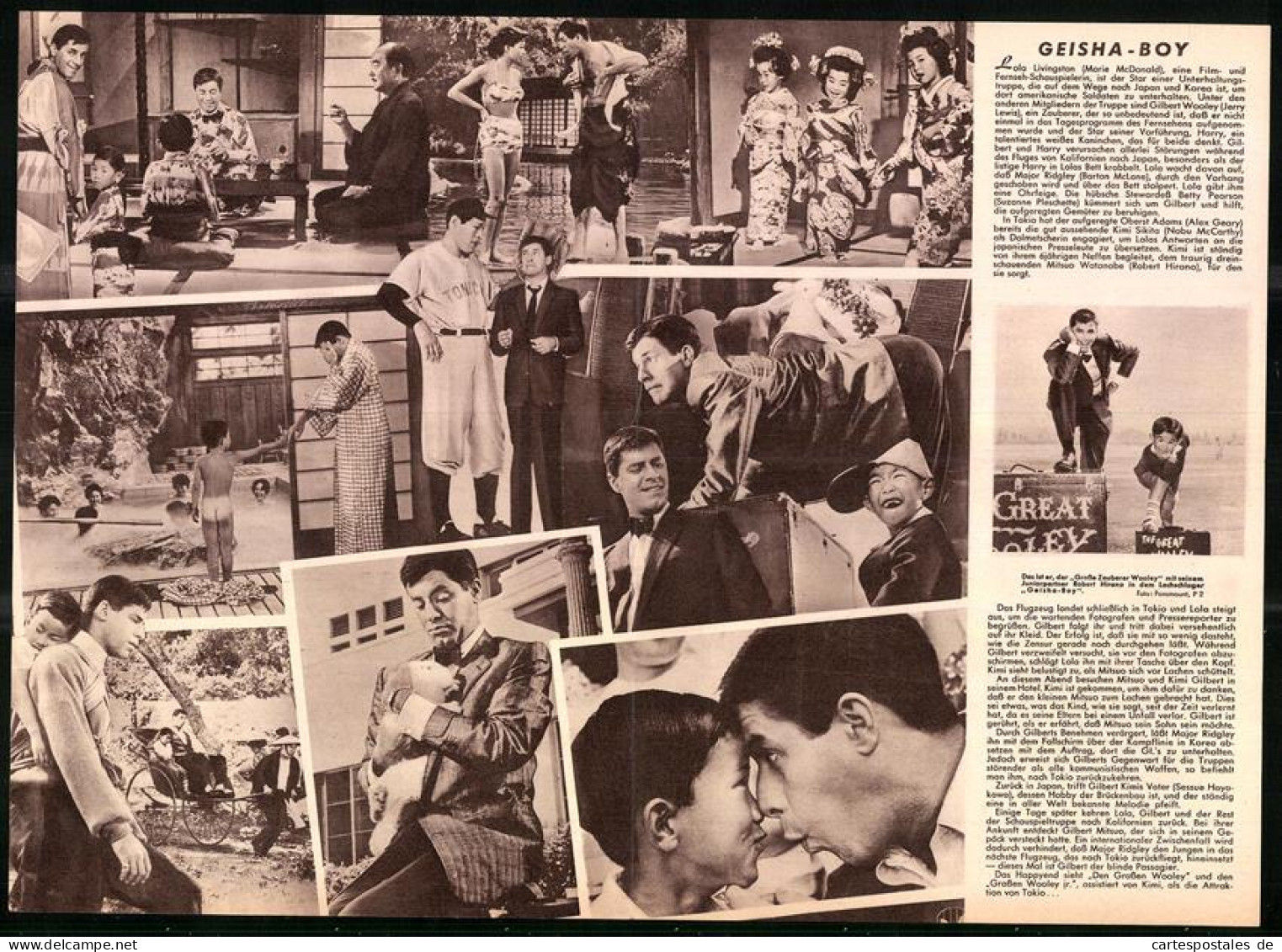 Filmprogramm DNF, Geisha-Boy, Jerry Lewis, Marie McDonald, Sessue Hayakawa, Regie Frank Tashlin  - Zeitschriften