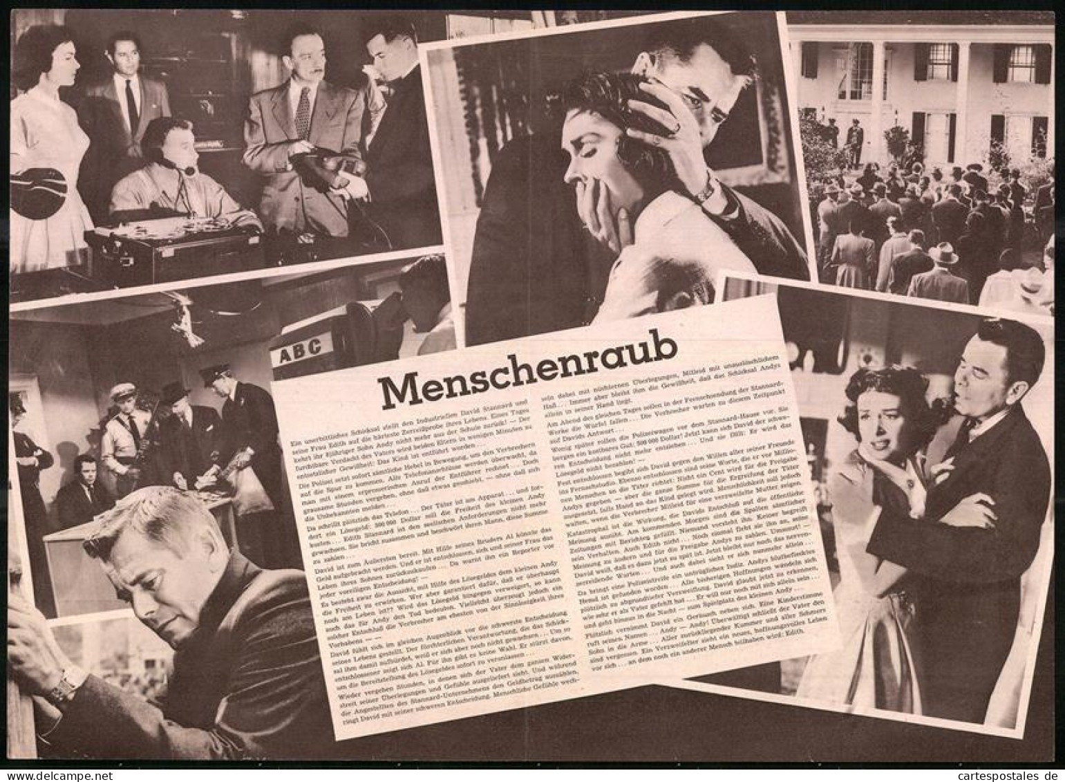 Filmprogramm DNF, Menschen Raub, Gleen Ford, Donna Reed, Leslie Nielsen, Regie Alex Segal  - Magazines