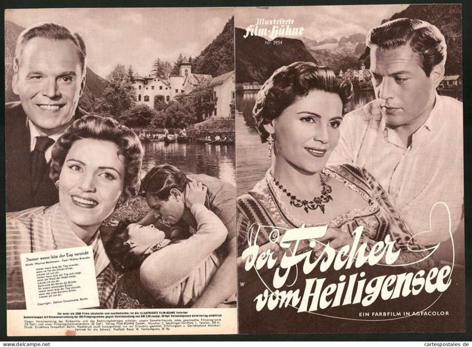 Filmprogramm IFB Nr. 2954, Der Fischer Vom Heiligensee, Edith Mill, Lil Dagover, Albert Lieven, Regie Hans H. König  - Zeitschriften