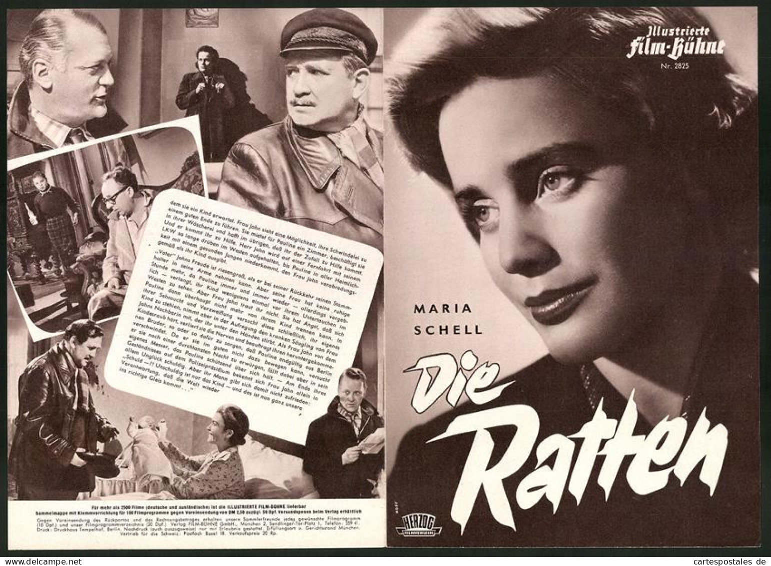 Filmprogramm IFB Nr. 2825, Die Ratten, Maria Schell, Curd Jürgens, Gustav Knuth, Regie Robert Siodmak  - Zeitschriften