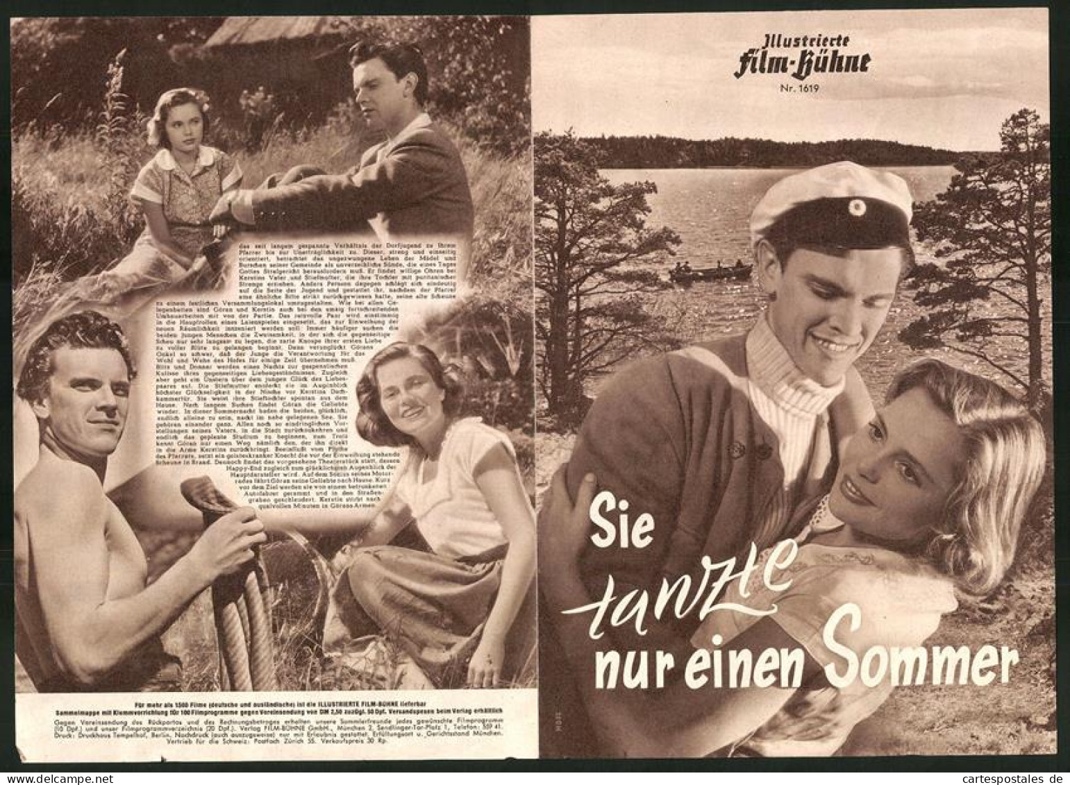 Filmprogramm IFB Nr. 1619, Sie Tanzte Nur Einen Sommer, Folke Sundquist, Ulla Jacobsson, Regie Arne Mattsson  - Magazines