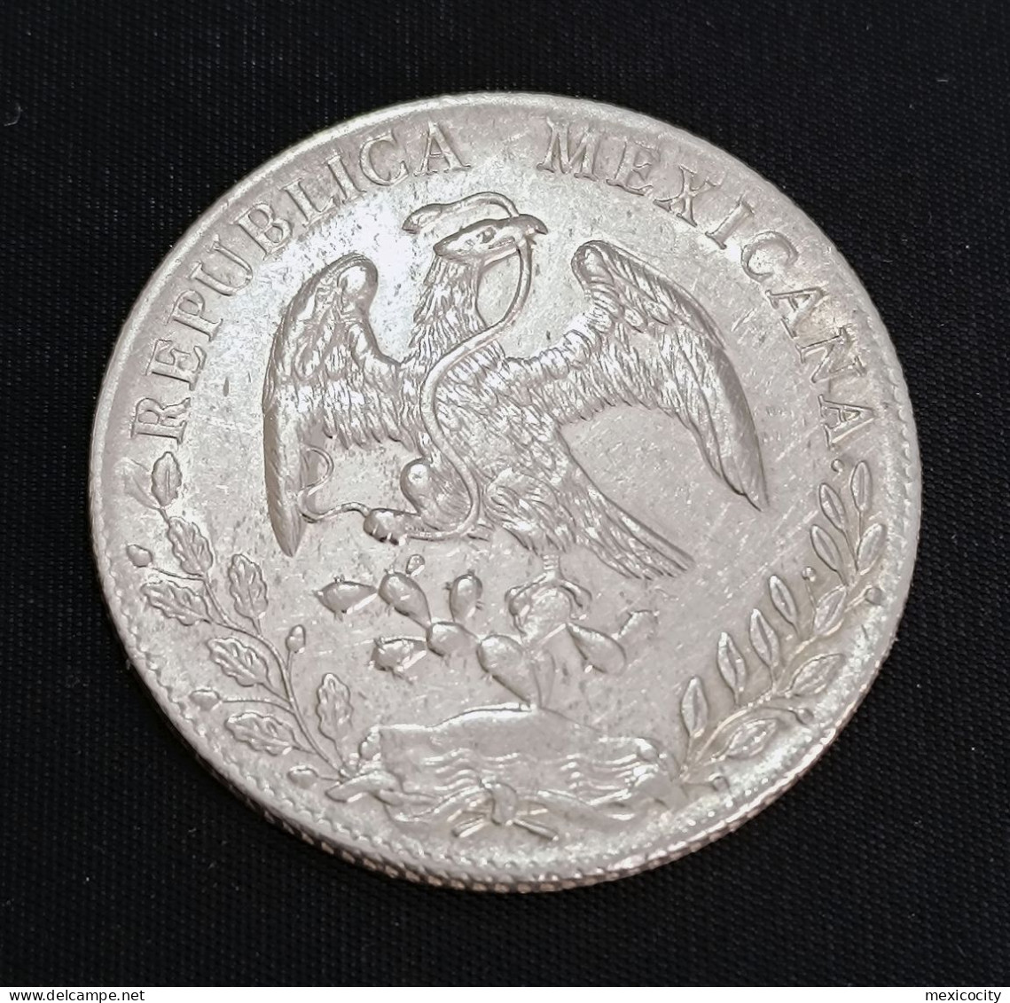 MEXICO 1893 8 REALES Silver Coin, Culiacan Mint AM - See Imgs., Nice, Scarce - Mexico