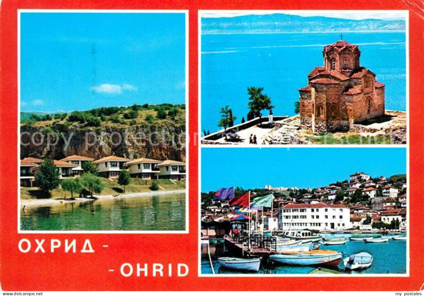 73044511 Ohrid Hafen Kirche Strand Ohrid - Macedonia Del Nord
