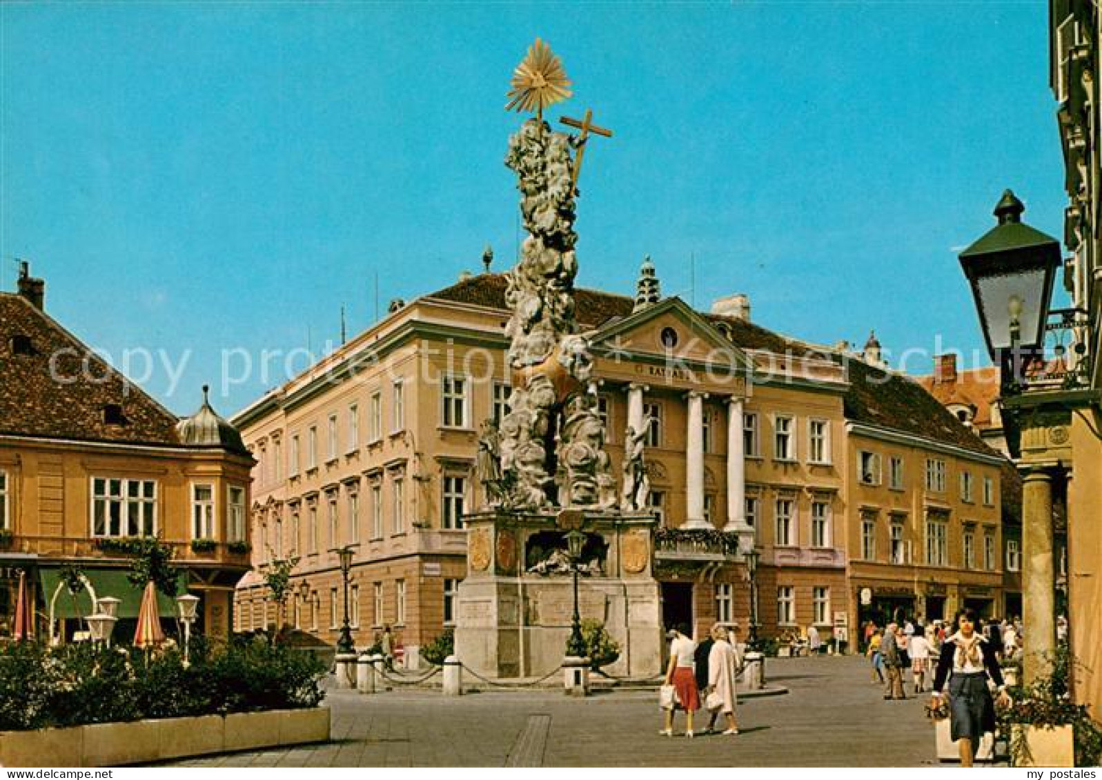 73044434 Baden Wien Hauptplatz Pestsaeule Baden Wien - Sonstige & Ohne Zuordnung