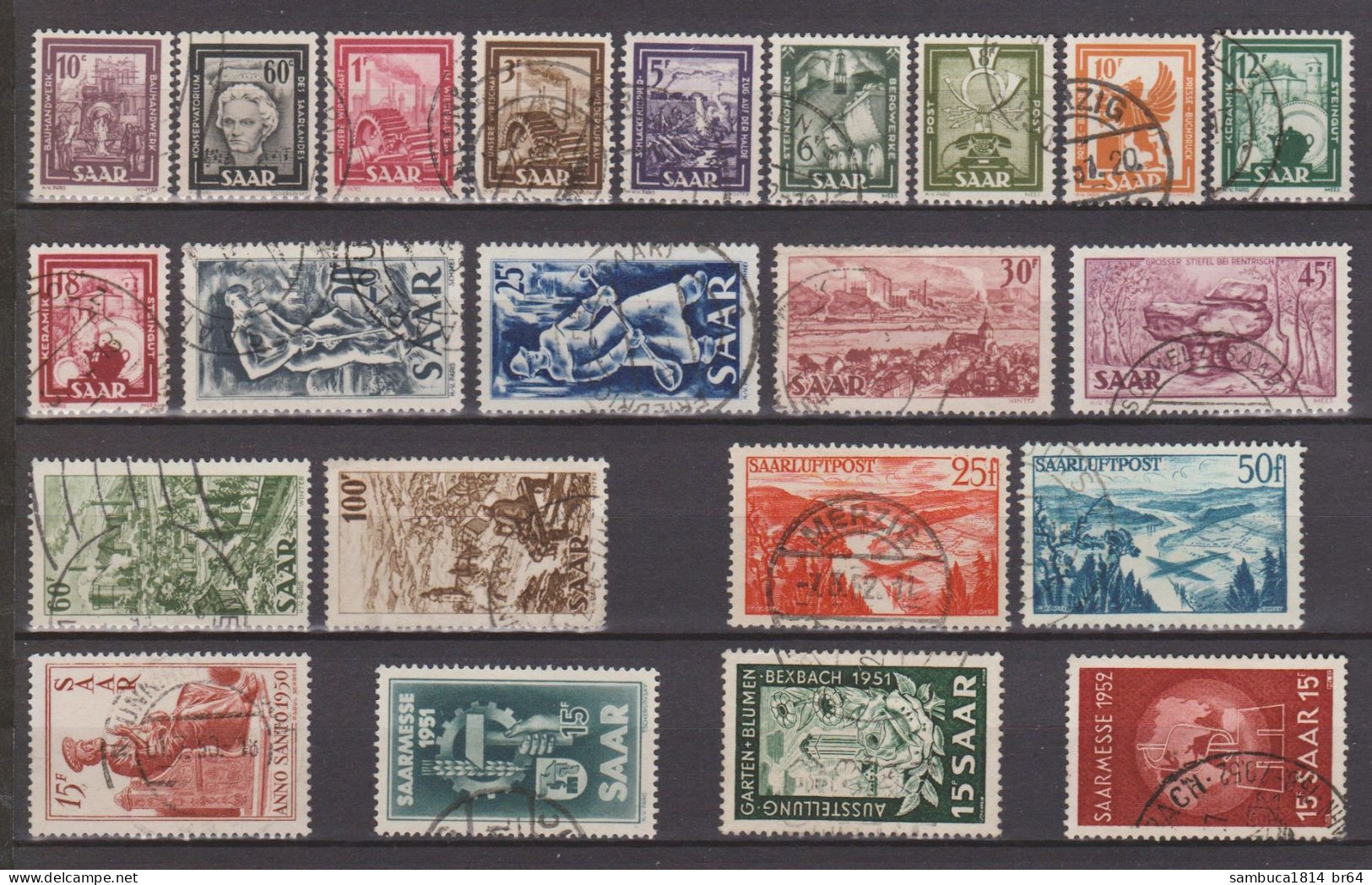 Saarland / OPD Saarbrücken, Kleine Sammlung Aus 1947 Bis 1959 Gestempelt. - Used Stamps