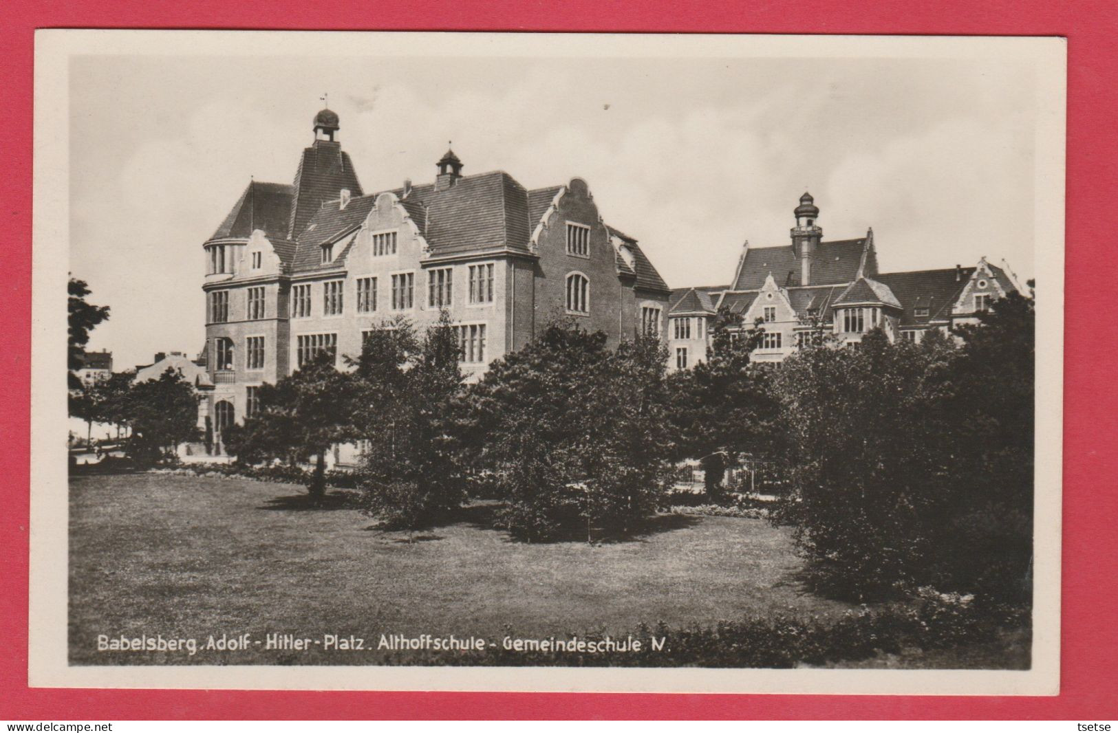 Babelsberg - Adolf-Hitler-Platz  - Althoffschule- Gemeindeschule ( Voir Verso ) - Potsdam