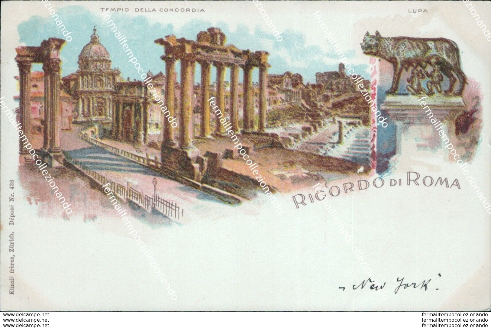 Bc269 Cartolina Ricordo Di Roma Inizio 900 - Autres & Non Classés