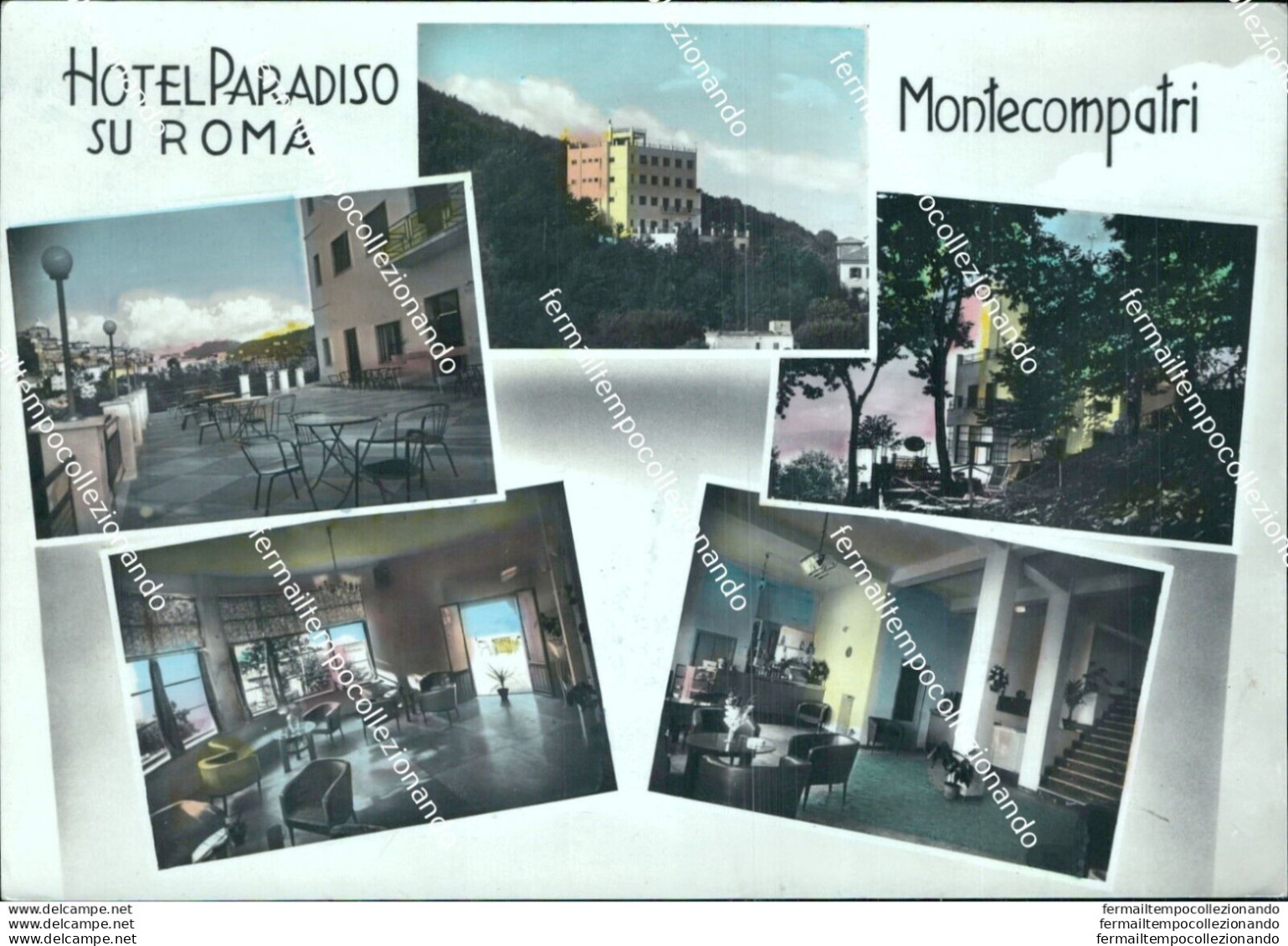 Bi103 Cartolina Montecompatri Hotel Paradiso Su Roma - Otros & Sin Clasificación