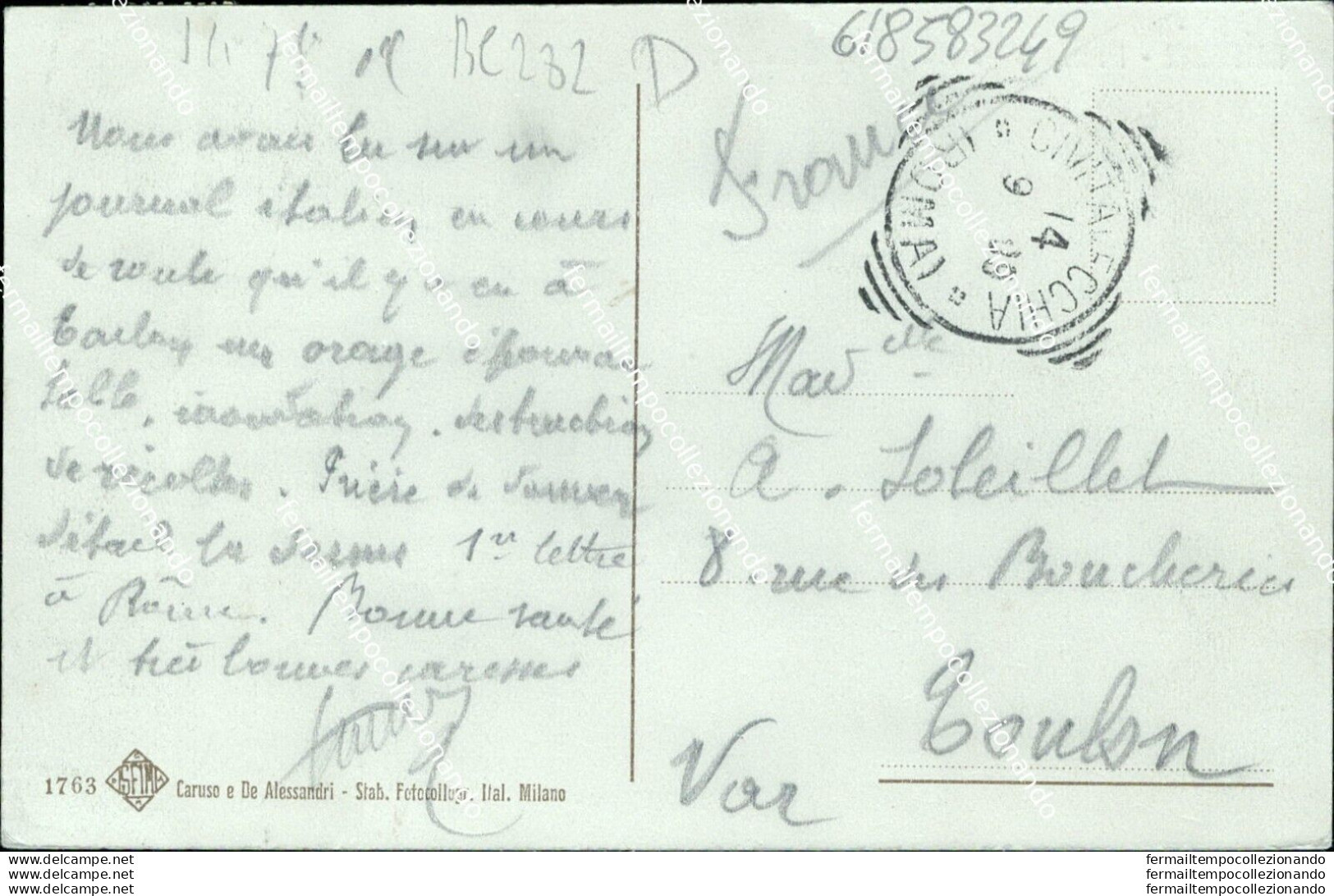 Bc282 Cartolina Civitavecchia Pontile E Postali Per La Sardegna 1909 Roma - Otros & Sin Clasificación
